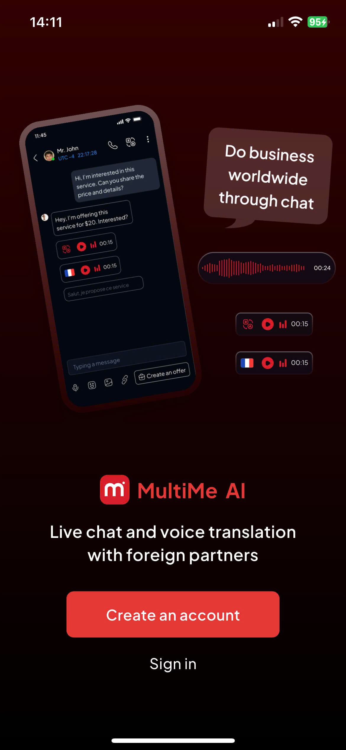 App screens 3